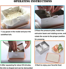 Load image into Gallery viewer, 304 Stainless Steel Vegan Cheese Press with Drip Tray &amp; Tofu Press Towel