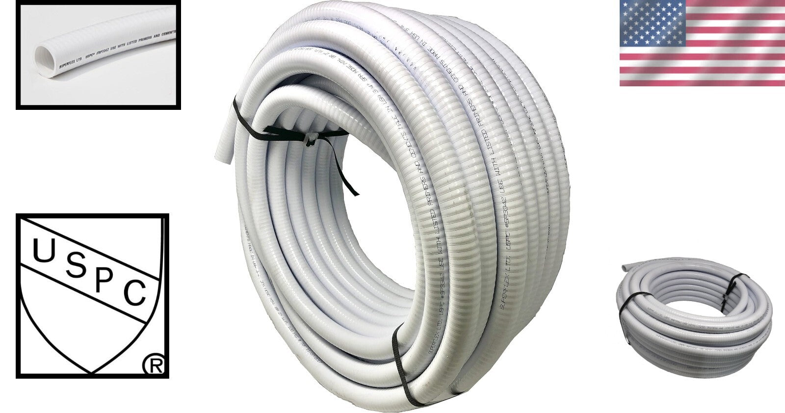 High-Quality Flexible 1.5" PVC Pipe - 50FT for Pools, Spas & Water Gardening