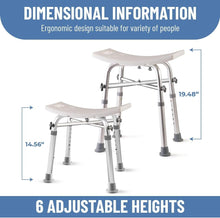 Load image into Gallery viewer, Adjustable Heavy-Duty Shower Chair - Perfect for Elderly &amp; Disabled Comfort