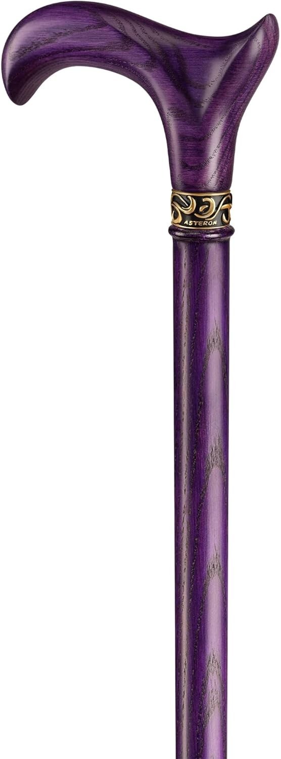 Stylish Hardwood Oak Walking Cane - 36" Ergonomic & Durable Design for Seniors