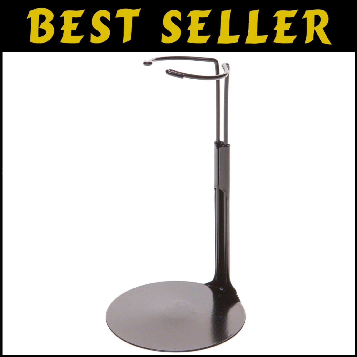 Sturdy Doll Display Stands in Black - Set of 12 for 8-12" Dolls and Figures