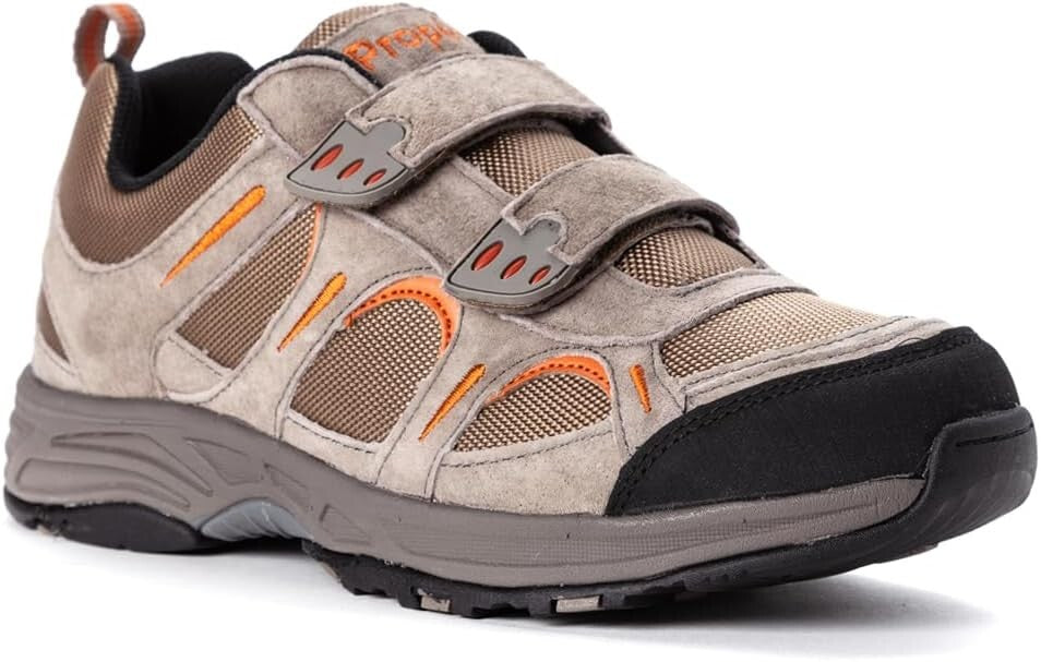 Men's Wide Slip-On Sneaker with Rubber Outsole and Orthotic Approval - Size 11