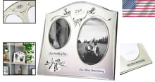 Load image into Gallery viewer, Interchangeable Mat Silver Plated Picture Frame for 25th Wedding Celebrations