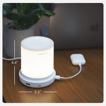 Load image into Gallery viewer, Dimmable USB Bedside Table Lamp with 4 Ports - Stylish and Functional Lighting