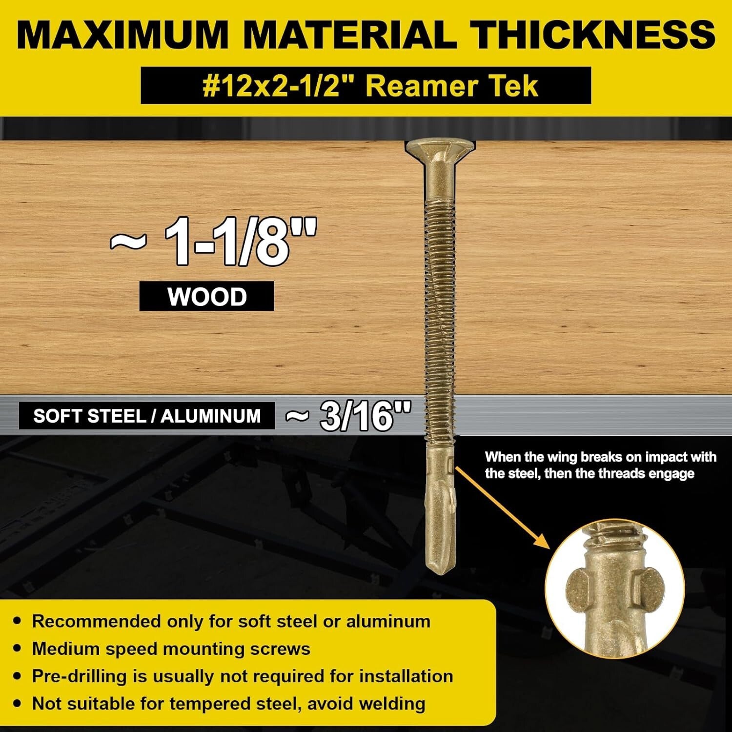 Pro-Grade Trailer Deck Screws - 2-1/2" Flat Head for Secure Wood Attachment