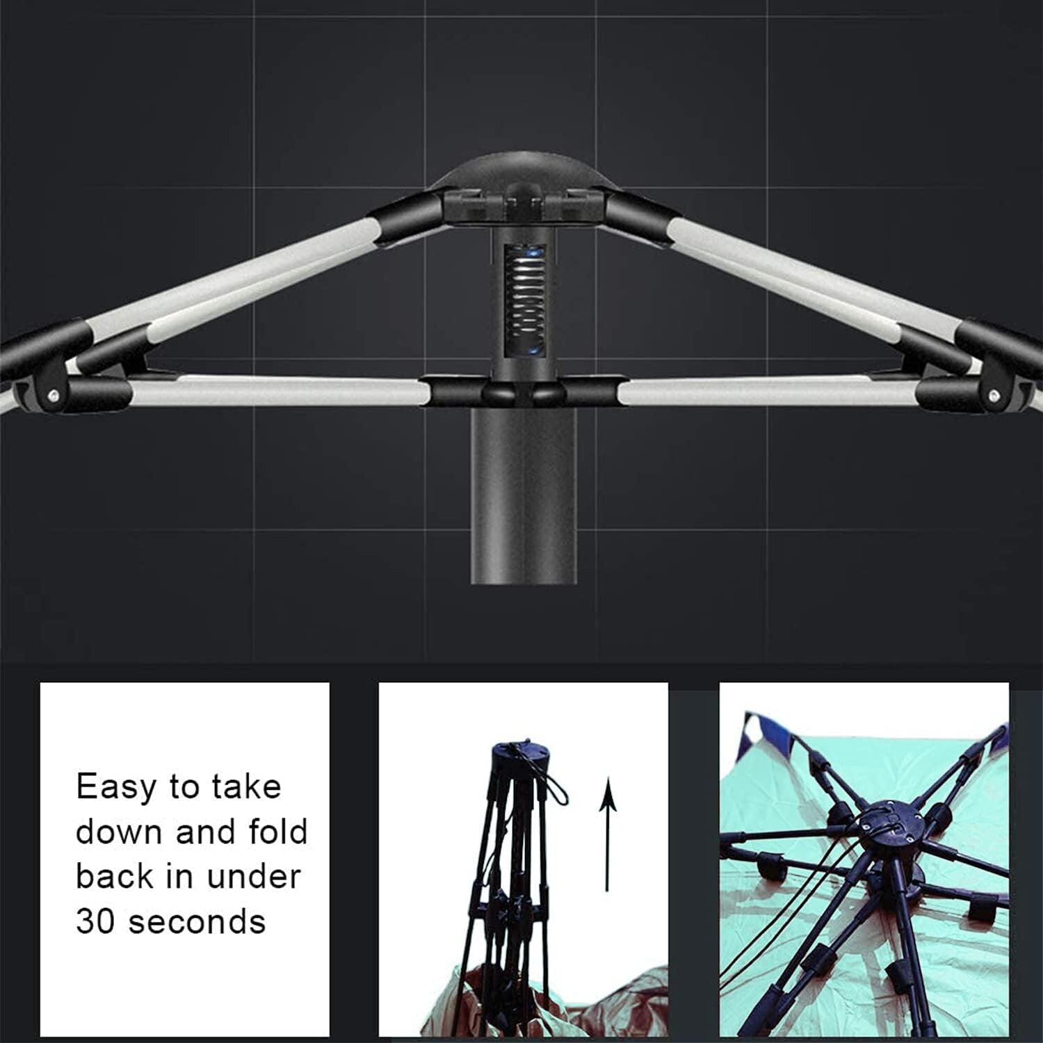 Portable XL Beach Tent with Carrying Bag - Waterproof Sun Shelter for Family Fun