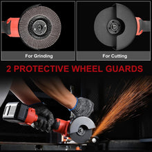 Load image into Gallery viewer, Versatile Cordless Grinder 4-1/2" - Includes 2 Wheels, Fast Charger &amp; More!