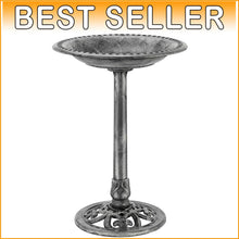 Load image into Gallery viewer, Space-Saving 28-Inch Bird Bath for Gardens – Durable, Lightweight, and Elegant
