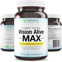 Load image into Gallery viewer, Vision Alive Max: Natural Eye Health Supplement with 8 Ingredients, 30 Capsules