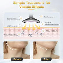 Load image into Gallery viewer, Multifunctional Skin Care Device with 7 LED Modes - Glossy Black Massager