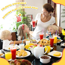 Load image into Gallery viewer, 3000 Pcs Colorful Long Disposable Straws - Perfect for Indoor and Outdoor Events