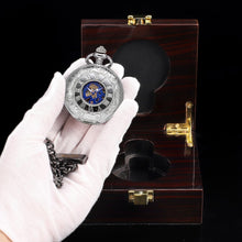 Load image into Gallery viewer, Luxury Mechanical Pocket Watch with Roman Numerals - Gift Box &amp; Chain Included