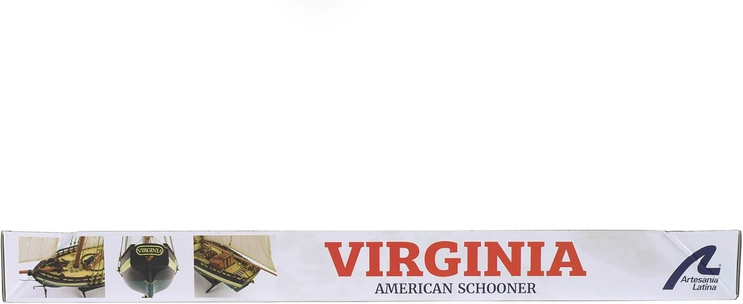 Virginia Schooner Model Crafting Kit - 1:41 Scale Wooden Ship with Display Base