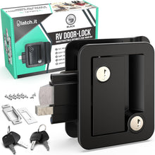 Load image into Gallery viewer, Premium Black RV Door Lock Replacement with Keyed Latch - Easy Install Solution