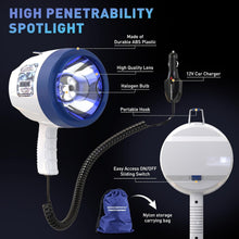 Load image into Gallery viewer, Portable 1200 Lumen Waterproof Handheld Spotlight with 12V Car Charger