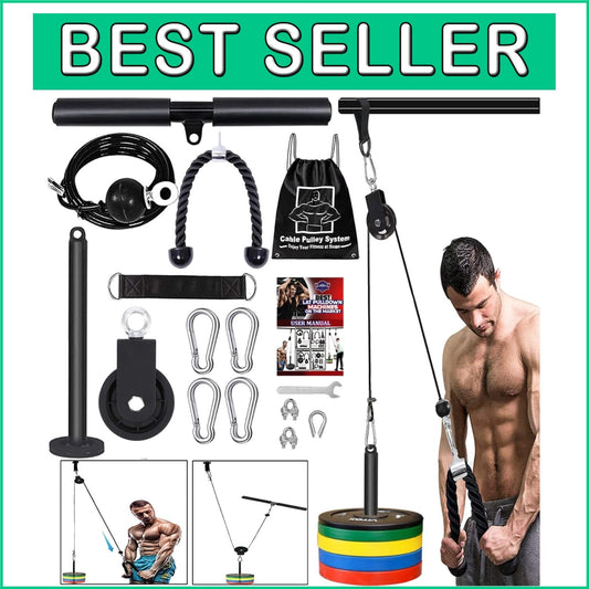 Versatile Home Gym Cable Machine - Silent Pulley System for Effective Workouts