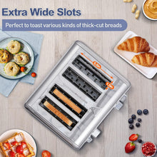 Load image into Gallery viewer, Ultra-Clear LED 4 Slice Toaster with Extra Wide Slots for Perfect Toast Every...