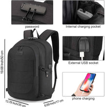 Load image into Gallery viewer, Durable Unisex 17.3” Laptop Backpack with Anti-Theft Lock &amp; USB Charging Port
