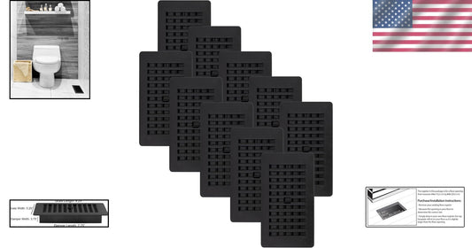 Durable Lattice Design Plastic Floor Vent Covers 10-Pack, Fits 4x8 Inches