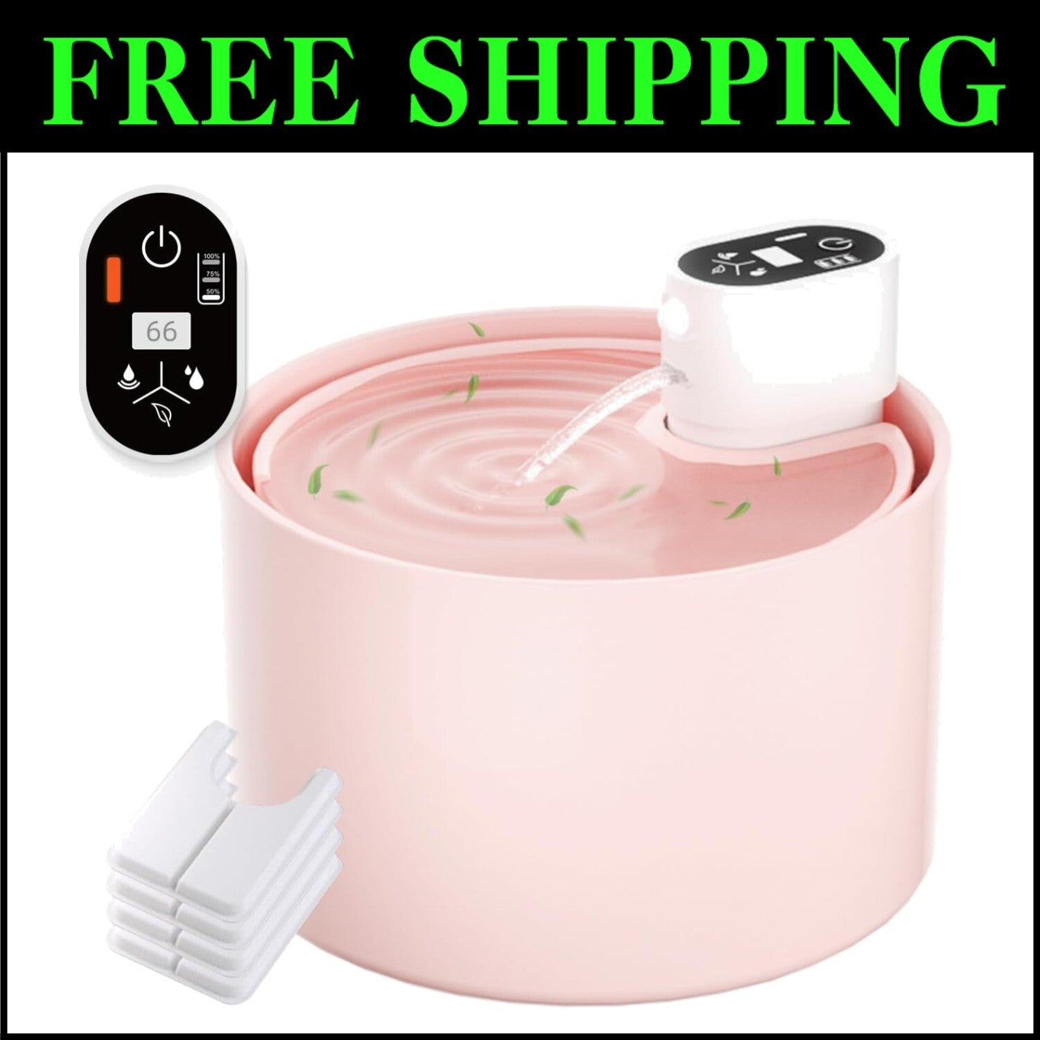 Intelligent 2.3L Cat Drinking Fountain - Elegant Pink Ceramic & Low Maintenance
