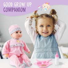 Load image into Gallery viewer, 16-Inch Interactive Feeding Baby Doll Set - Perfect Gift for Toddlers 2-5+ Years