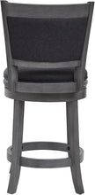 Load image into Gallery viewer, Elegant 24-Inch Dark Grey Upholstered Swivel Counter Stools - Modern Design