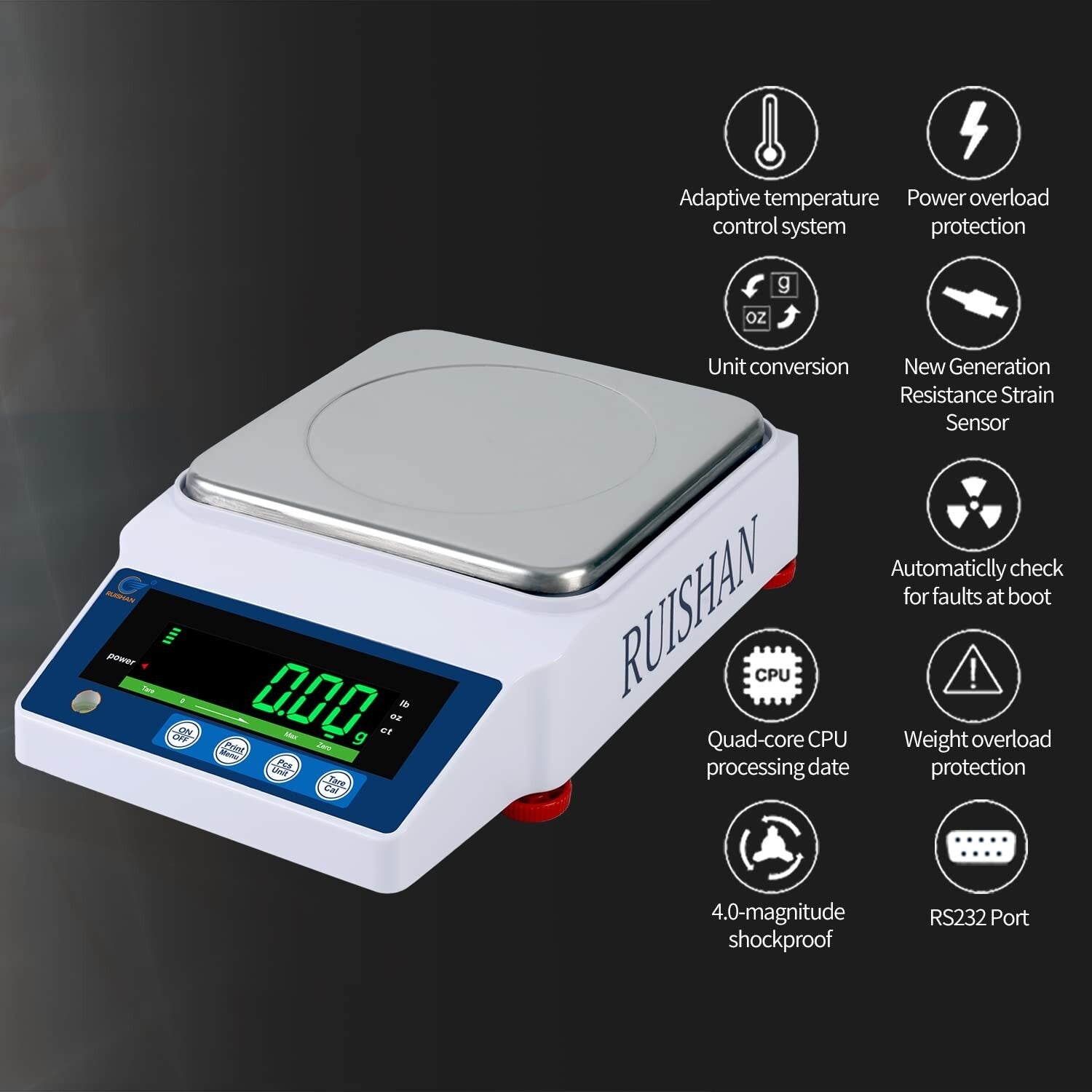 High Precision 5000g Electronic Analytical Balance - Ideal for Jewelry & Labs