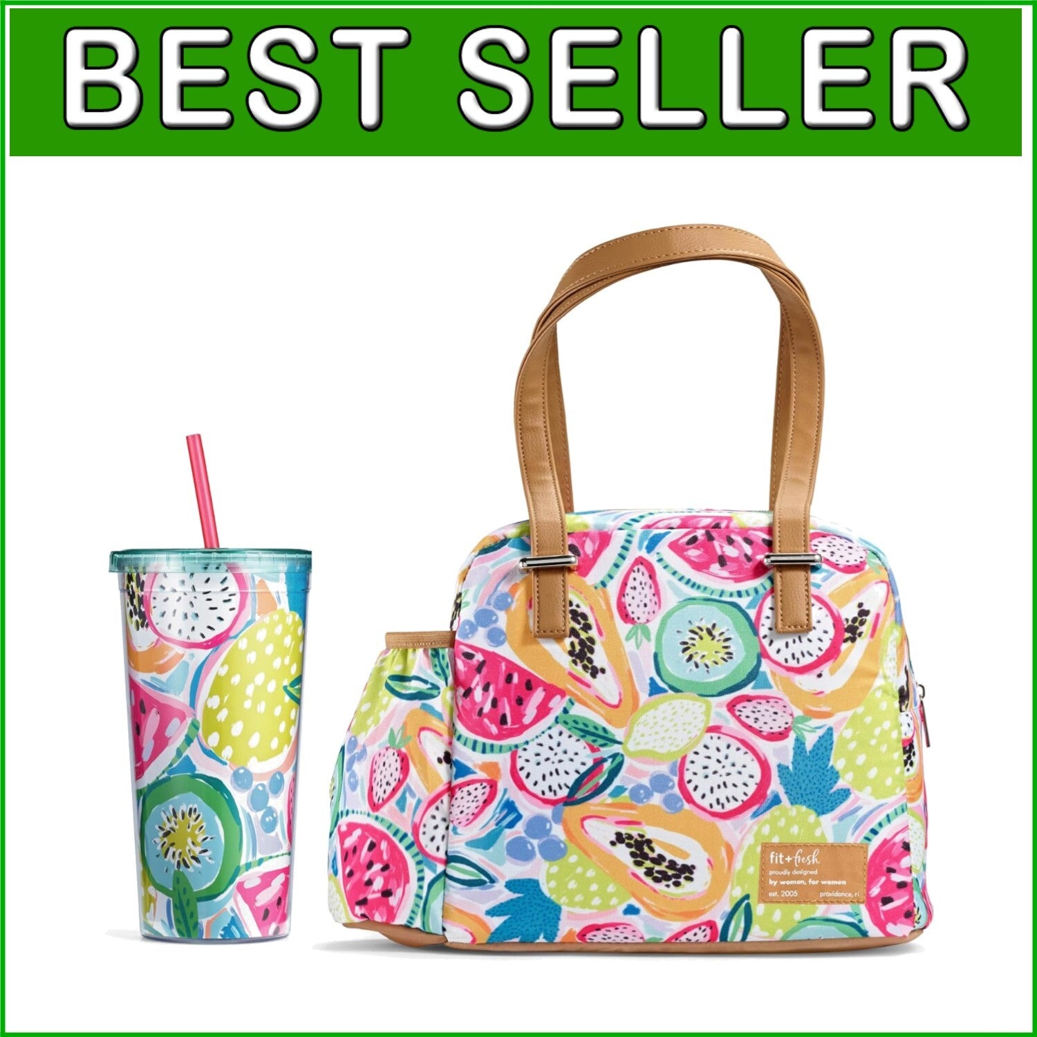 Chic Leakproof Women's Lunch Box with Insulated Tumbler - Perfect for Work