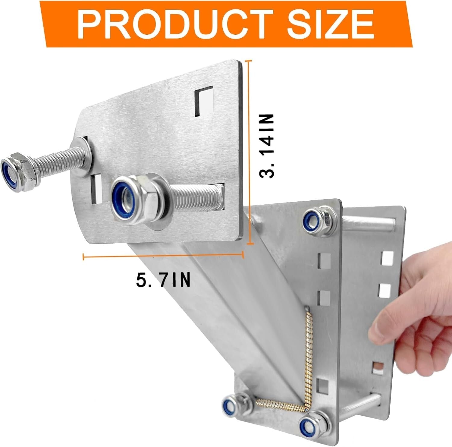 Compact Spare Tire Carrier Bracket for Most Trailer Wheels - Rust Resistant