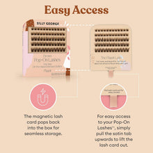 Load image into Gallery viewer, Natural Look Brown Pop-On Lashes - Customizable 1-Step Faux Clusters, Pack of 60