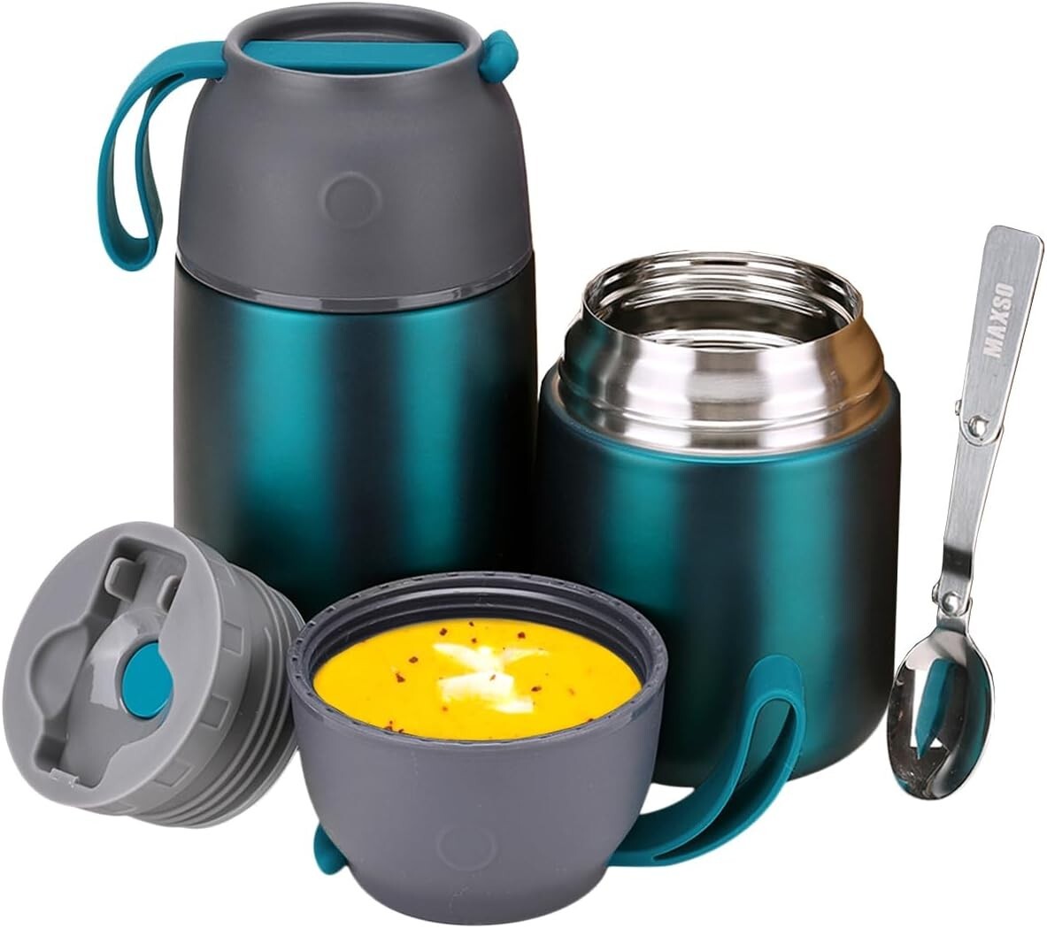 Dishwasher Safe Insulated Food Jar Set - Hot & Cold Storage for All Ages, 2 Pack