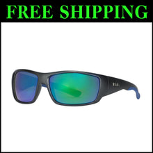 Load image into Gallery viewer, Performance Polarized Sunglasses for Sports &amp; Fishing - Green Mirror/Matte Black