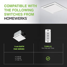Load image into Gallery viewer, Homewerks 1.5 Sones Exhaust Fan - Corrosion-Resistant for Stylish Bathrooms