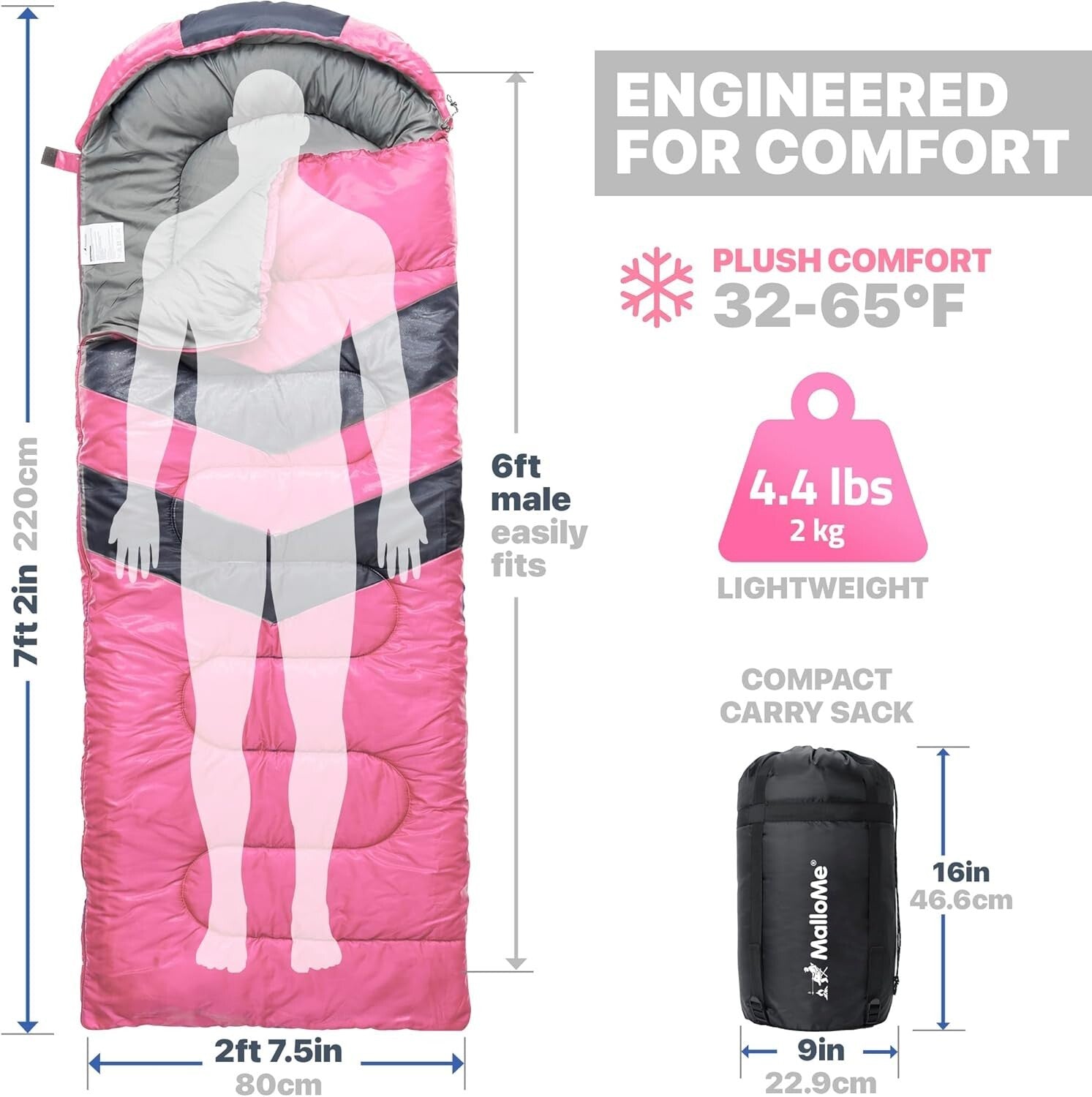 All-Season Backpacking Sleeping Bag - Warm & Comfortable for 10-12 Year Olds