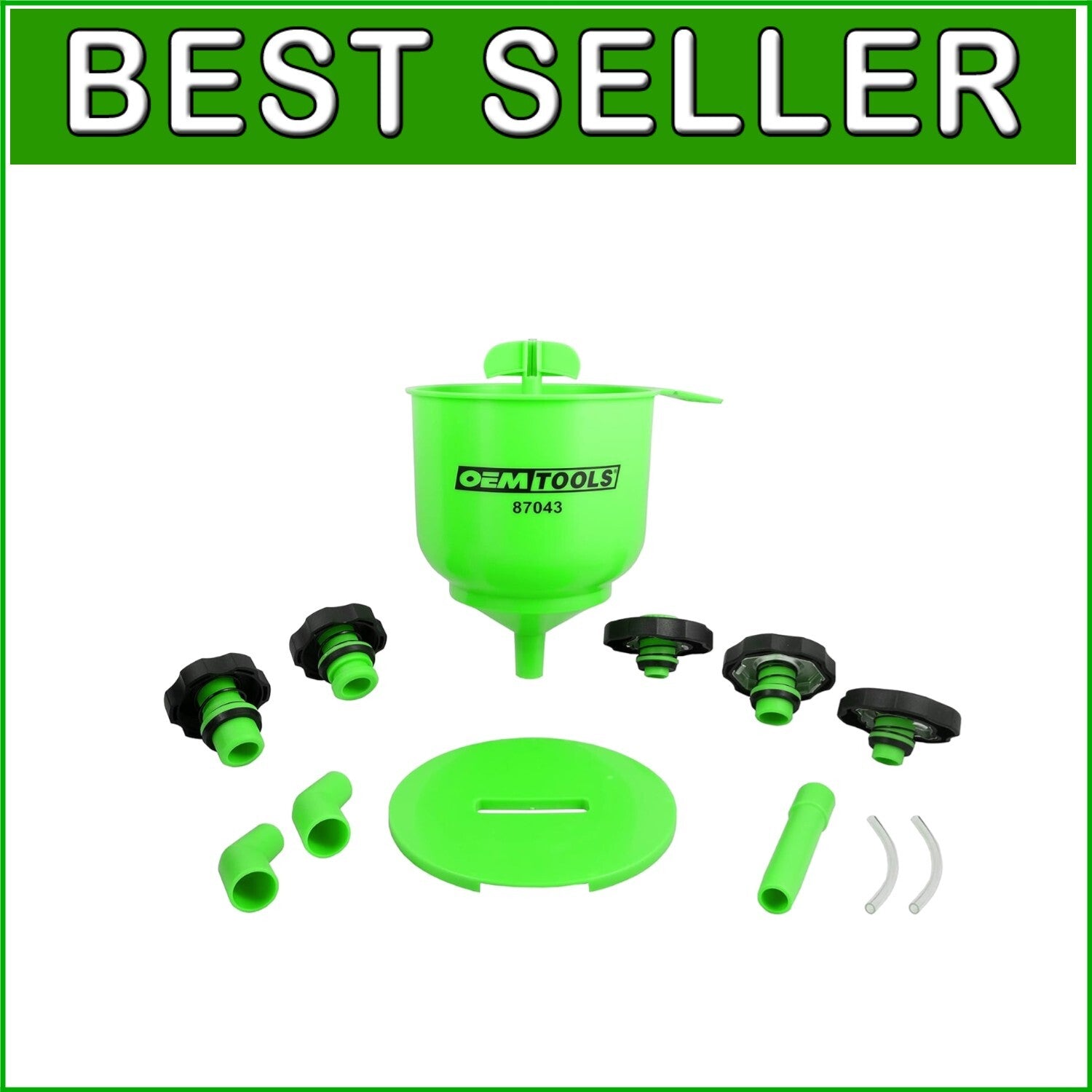 Easy-to-Use No-Spill Funnel Kit Includes 5 Adaptable Extensions for Mechanics