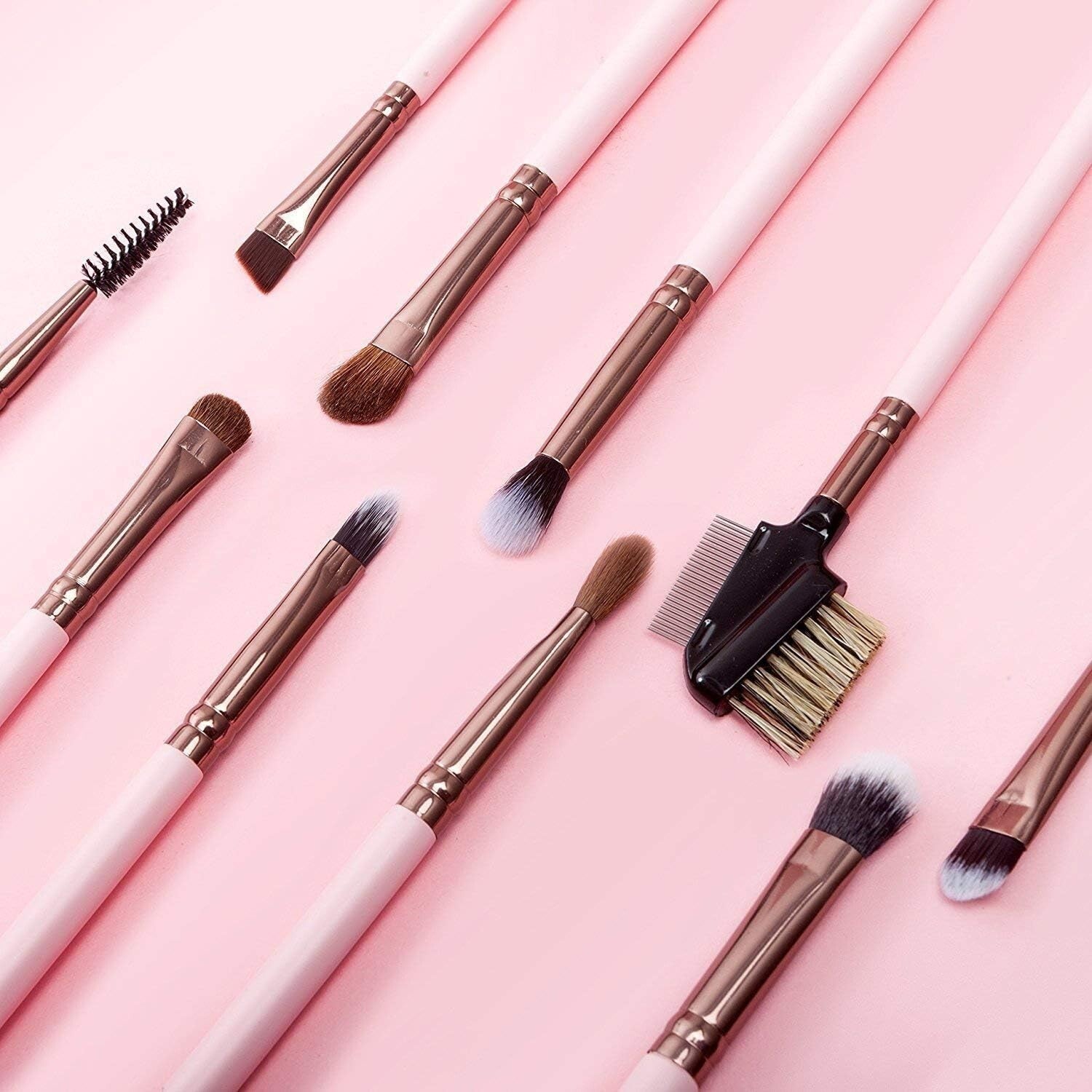 Travel-Friendly 15-Piece Pink Makeup Brushes - All Skin Types, Elegant Gift