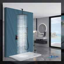Load image into Gallery viewer, Elegant Matte Black Rain Shower Set with Handheld Spray – Premium High Pressure