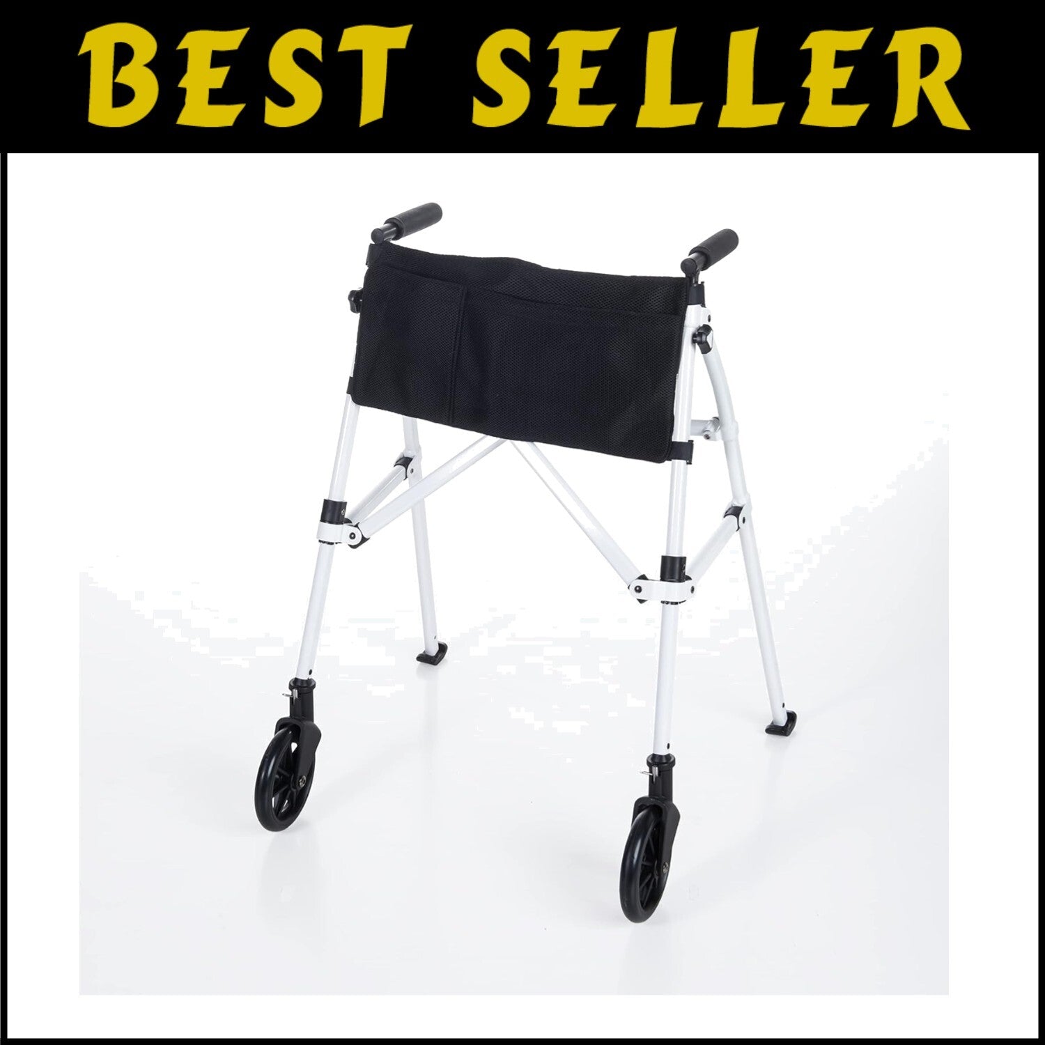6-Inch Locking Swivel Wheel Walker - Lightweight Travel Companion for Seniors