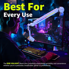 Load image into Gallery viewer, High Profile RGB Microphone Stand with Secure Desk Mount - Perfect for Creatives