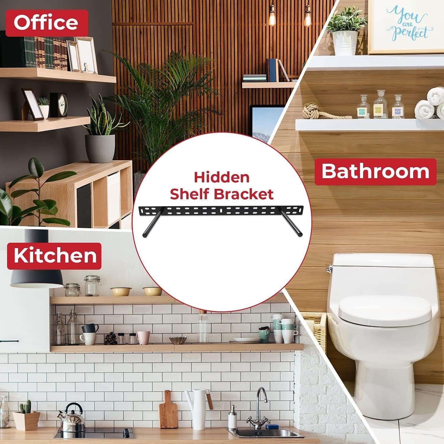 Versatile Floating Shelf Support Brackets - Hidden Hardware with Precision Jig