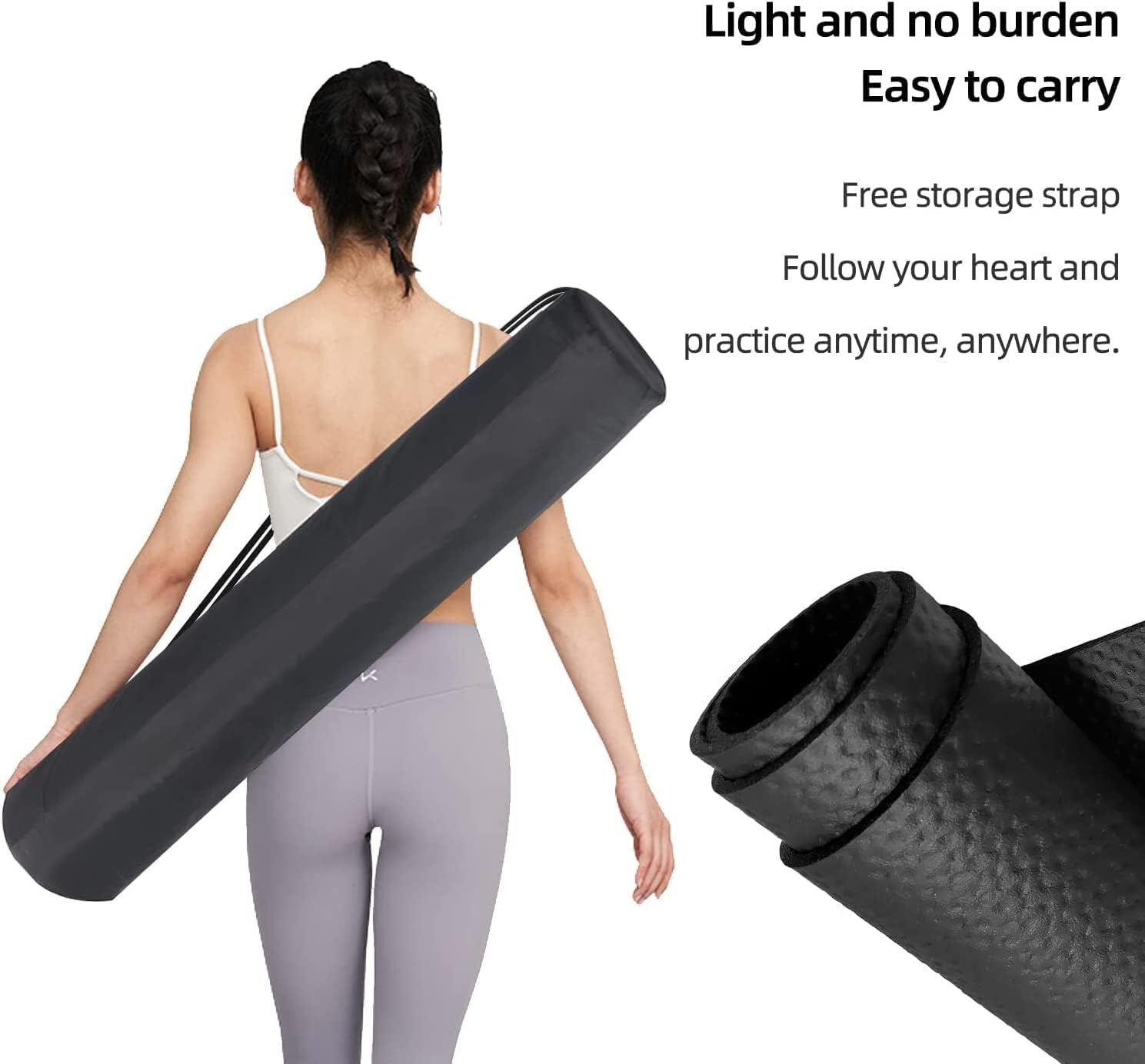 Durable PVC Exercise Mat - Noise-Reducing Workout Surface 96"L x 32"W