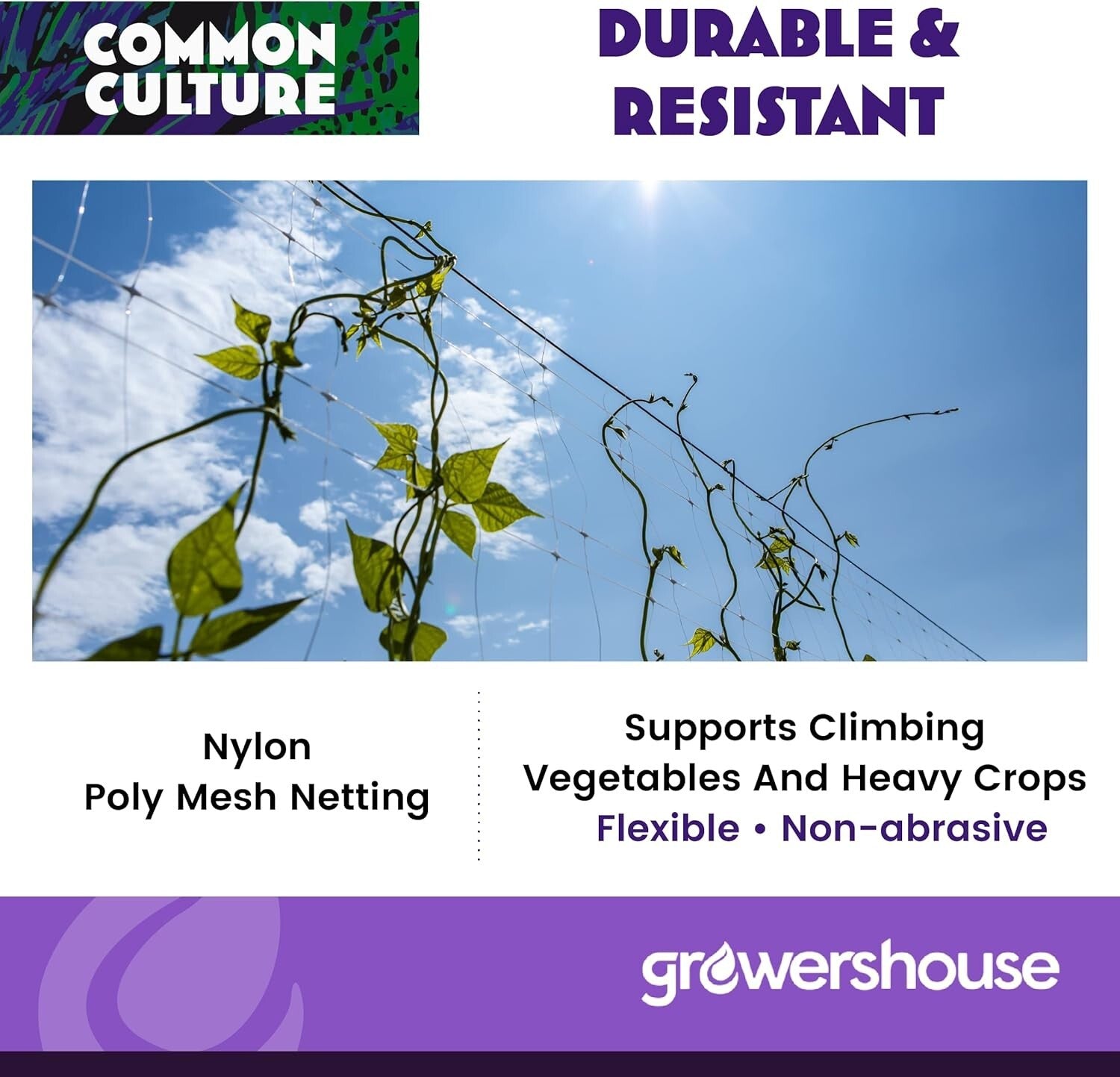 Economical Trellis Netting Roll, 6" Mesh - 6.5ft x 4920ft for Efficient Growth