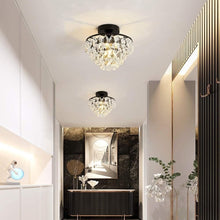 Load image into Gallery viewer, Small Modern Crystal Ceiling Light Chandelier for Hallway &amp; Bedroom Elegance
