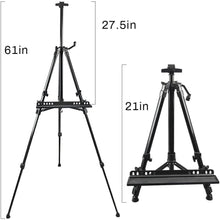Load image into Gallery viewer, Lightweight 61-Inch Adjustable Easel for Paint Canvases with Tray Included