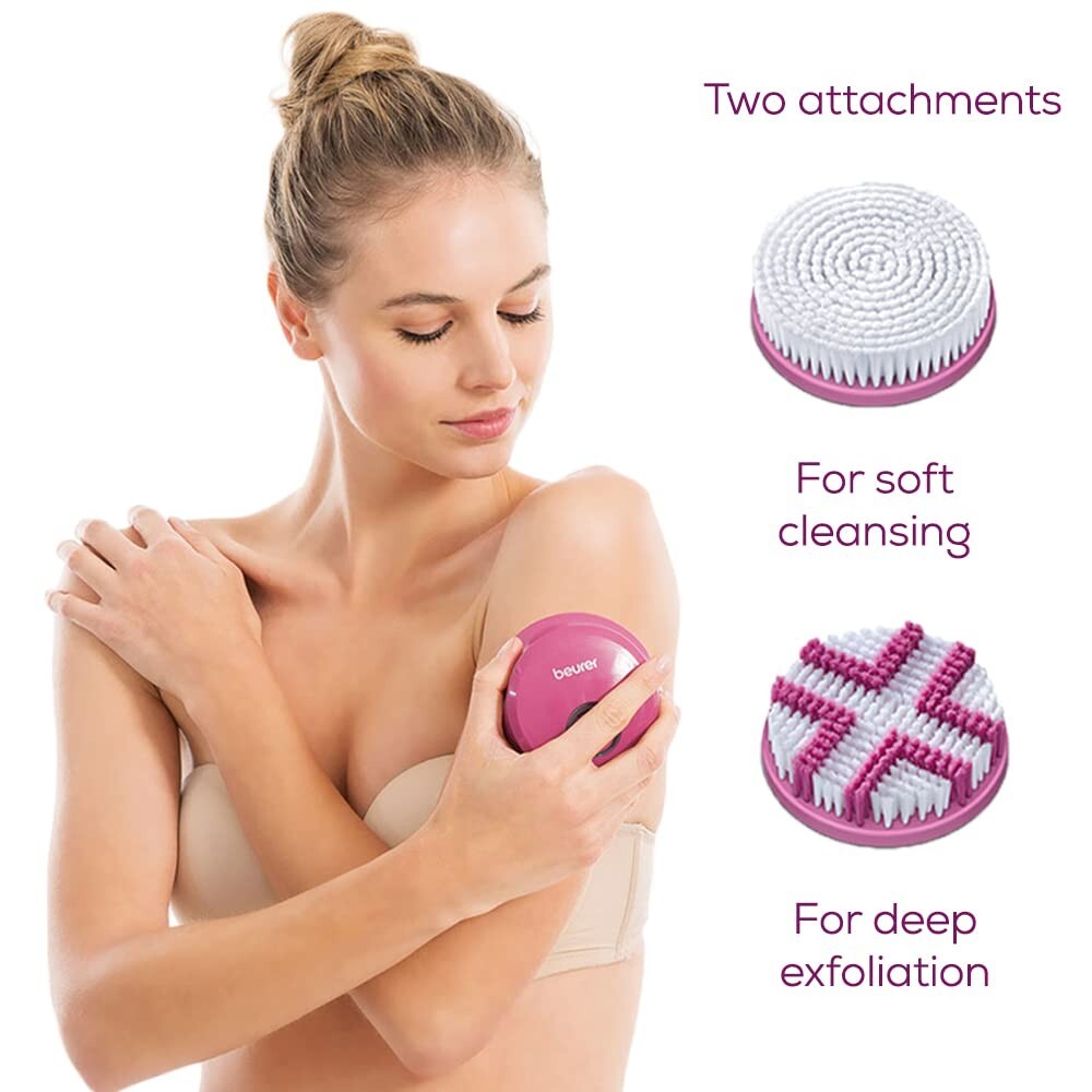 Electric Body Scrubber with Spinning Brush - Waterproof Exfoliation & Massage