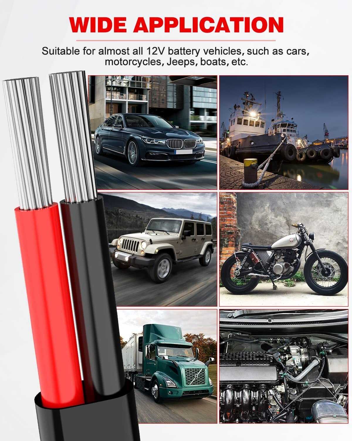 Durable 10 AWG Low Voltage Electrical Wire - Waterproof & Flame Retardant Design