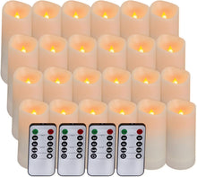 Load image into Gallery viewer, 24-Piece Flameless LED Candles with Remote - Waterproof for Indoor/Outdoor Decor