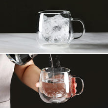 Load image into Gallery viewer, Lightweight &amp; Durable Double Wall Coffee Mugs - 10oz Borosilicate Glass (4-Pack)