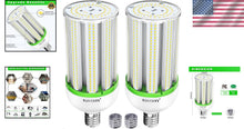 Load image into Gallery viewer, 100W LED Corn Bulbs - 2-Pack, E26/E39 for Commercial Use, 15000 Lumens, 5000K