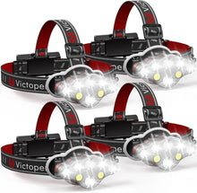 Load image into Gallery viewer, Lightweight Waterproof Headlamp Pack - 18000 Lumen Brightness, USB Rechargeable